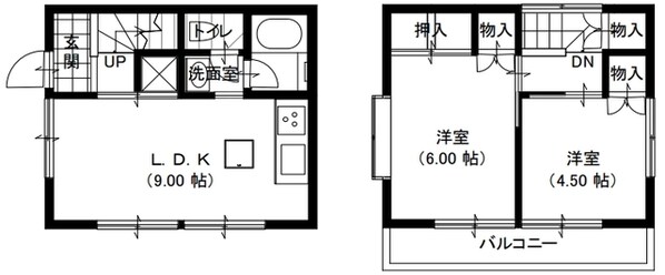 市川市稲越3丁目貸家の物件間取画像